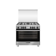 Glem Gas Cucina a Gas SA965VI Acciaio Inox 90X60 con Forno Ventilato