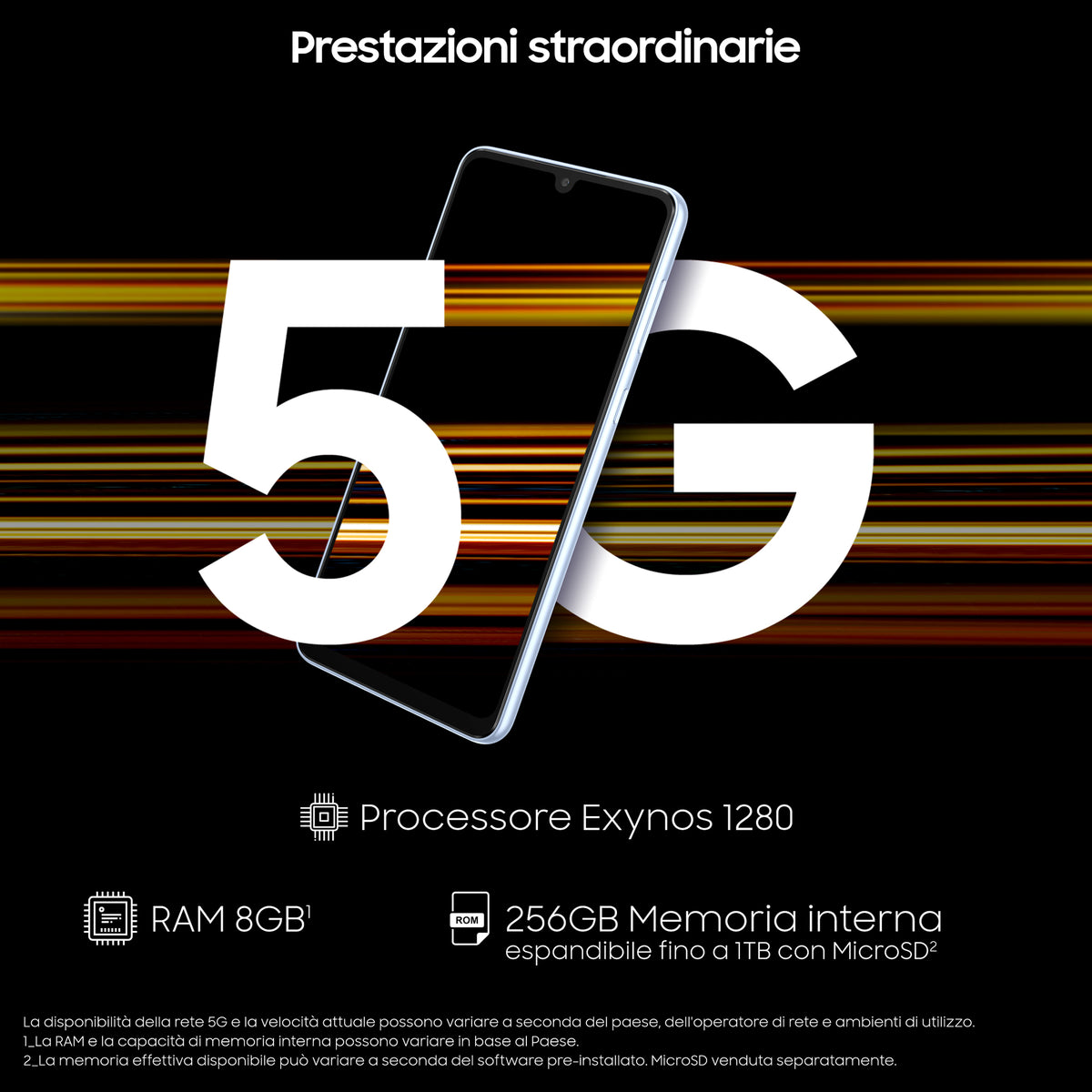 Samsung Galaxy A53 5G Display 6.5” FHD+ Super AMOLED Doppia SIM Android 12, RAM 6 GB , 256 GB, 5.000 mAh, Awesome Blue