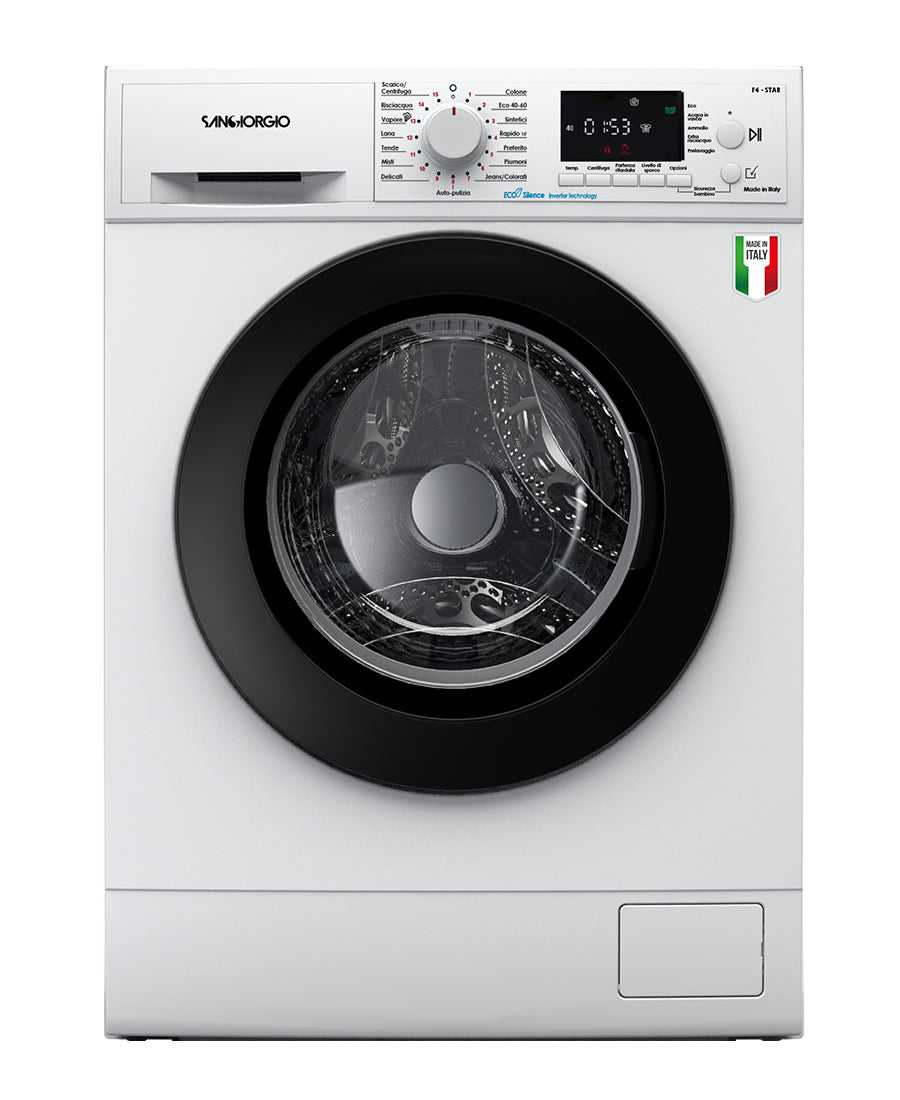 SanGiorgio F812A5 Lavatrice A Libera Installazione 8 Kg, Motore Inverter, 1200 Giri, Classe A, Bianco