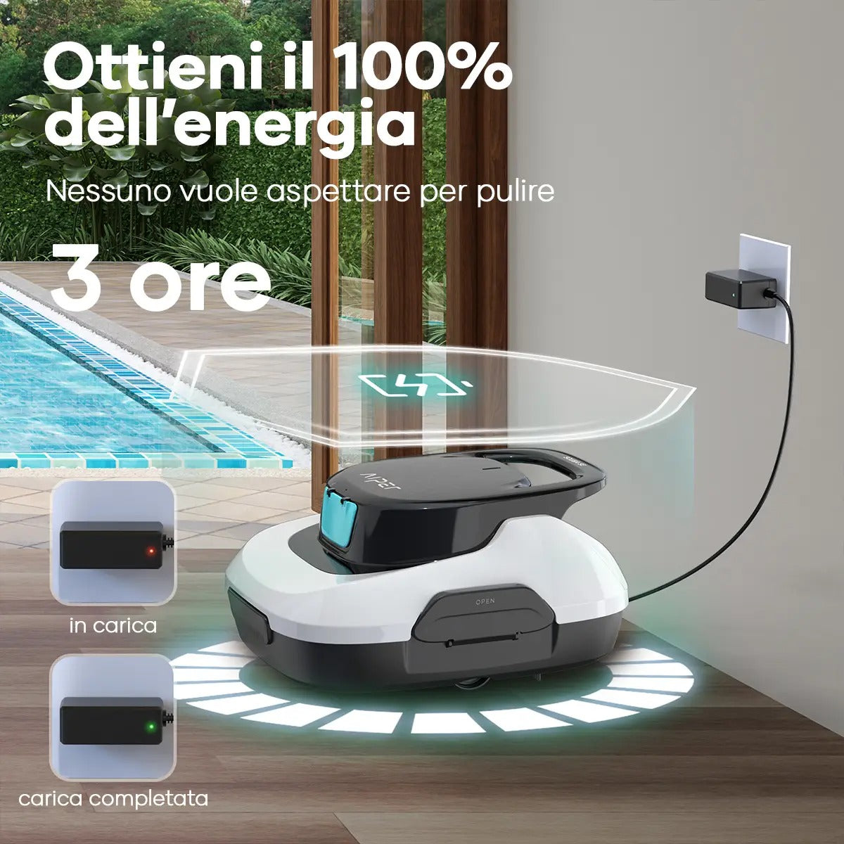 Aiper Scuba SE Robot Pulisci Piscina Senza Fili