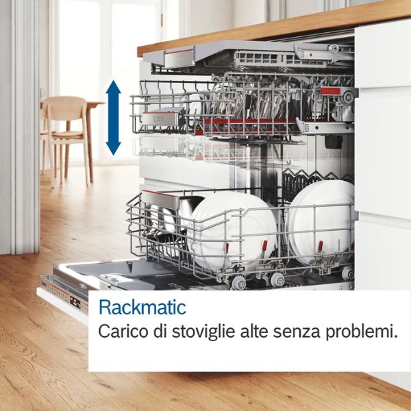 Bosch SMI4EVS08E lavastoviglie da incasso Serie 4 frontalino in acciaio spazzolato CLASSE C