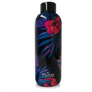 PURO WB500TROPDW1DKBLUE borraccia Bicicletta, Uso quotidiano, Fitness, Sport 500 ml Acciaio inossidabile