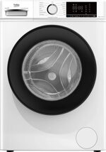 Beko b100 BMX7126DB Lavatrice 7kg classe A bianco, inverter 1200 giri, display XL, oblò nero, funzione vapore