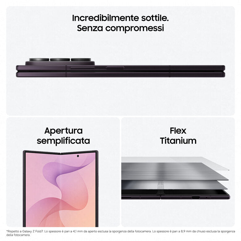 Samsung Galaxy Z Fold8 Ultra , 256GB, Graphite, Processore Potente, Batteria 5000 mAh, Multischermo, RAM 12GB, Camera 200 MP, Now Nudge, Assistente Foto