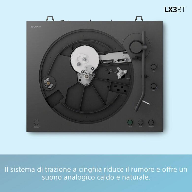 Sony PS-LX3BT Giradischi con trasmissione a cinghia Nero Automatico