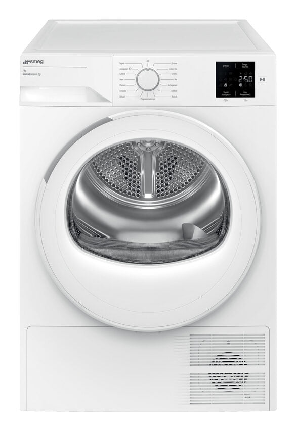 Smeg DRC07EE Asciugatrice A Libera Installazione 7 Kg, Pompa Di Calore, Condensazione, Classe E, Bianco
