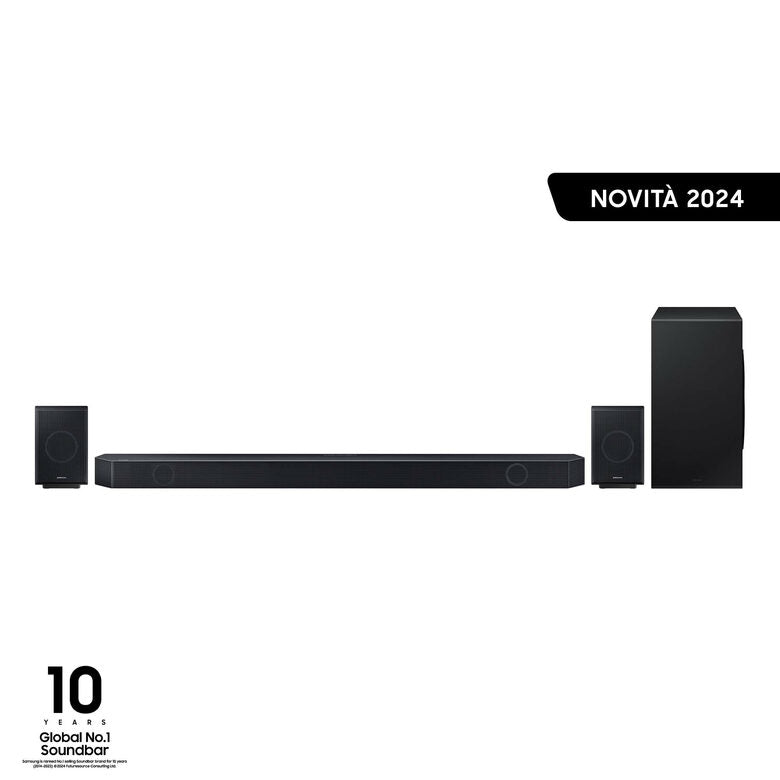 Samsung Soundbar HW-Q990D/ZF Serie Q, 22 Speaker, Wireless Dolby Atmos, Audio a 11.1.4 Canali, Q-Simphony, Alexa integrato e compatibile con Google Assistant, Graphite Black