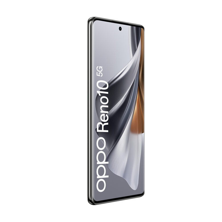 OPPO Reno Smartphone 5G, AI Tripla fotocamera 64+32+8MP, Selfie 32MP, Display 6.7" 120HZ AMOLED, 5000 mAh, RAM 8GB (Esp. fino 16GB) + ROM 256GB, [Versione Italia], Colore Silvery Grey