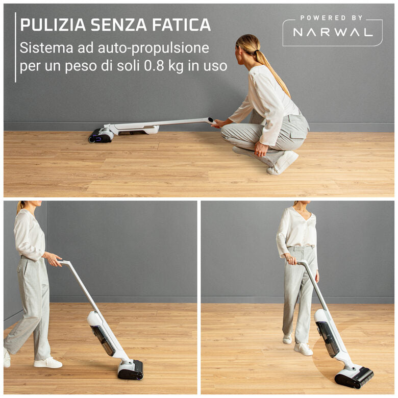 Rowenta X-Clean 10, Lavapavimenti Senza Fili, Autonomia 60’, Autopulizia e Asciugatura, Pulizia Completa in Una Passata, GZ7035