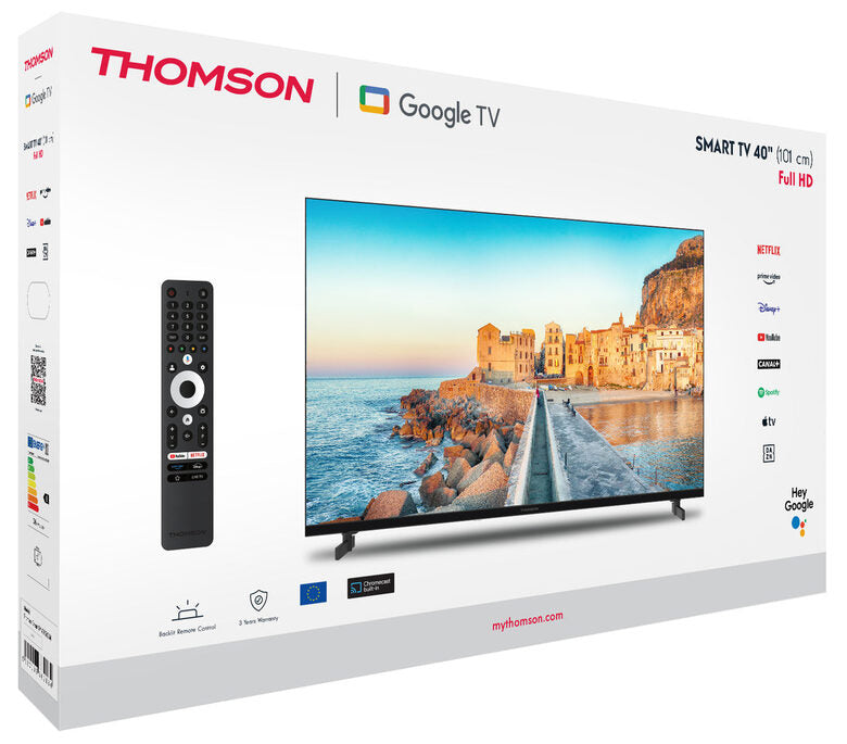 THOMSON LCD 40FG2S15 NERO SMART40 FHD SMART GOOGLE FRAMELESS DVB-TT2CSS2