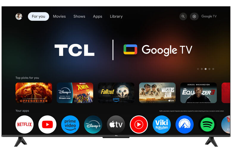 TCL P6L TV 55P6L 55” 4K HDR, Direct LED, Google TV, HDR10, Dolby Audio, Game Master, VRR, Google Assistant & Alexa, AirPlay 2