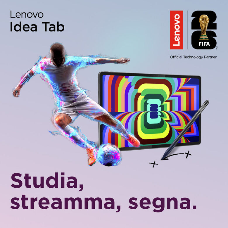 Lenovo Idea Tab - Display 11" 2.5K (2560x1600) IPS 500nits 90Hz - CPU MediaTek Dimensity 6300 - RAM 6GB - Memoria 128GB UFS - Grafica ARM Mali G57 MC2 - Connettività WiFi + 5G Slot Nano-SIM & MicroSD - Android 15 - Tab Pen Inclusi