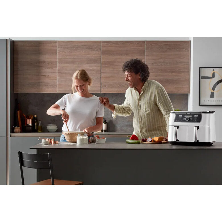 Ninja AF400EU Doppia 9,5 L Indipendente 2470 W Friggitrice ad aria calda Bianco