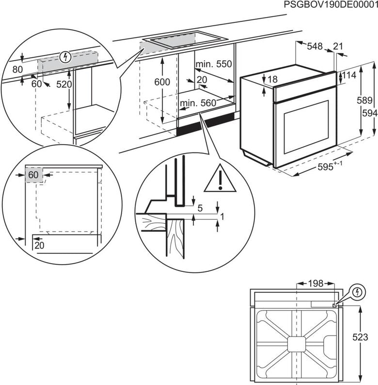 Electrolux Forno Incasso Pirolitico Classe A++ 60 Cm EOF4P0PX2