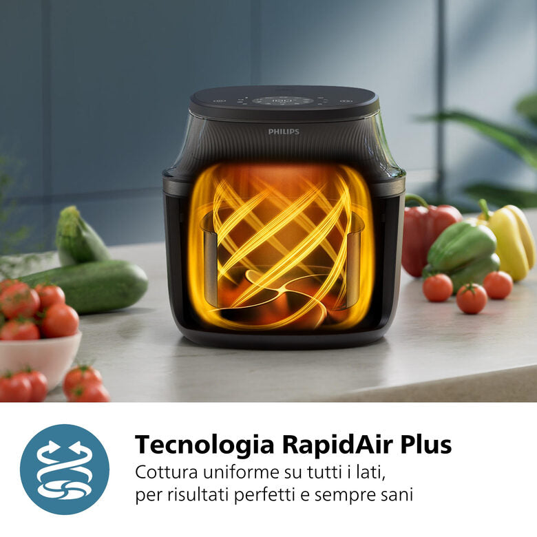 Philips 3000 series NA342/00 Airfryer 7.2 L, Friggitrice ad aria 16 in 1, App ricettario
