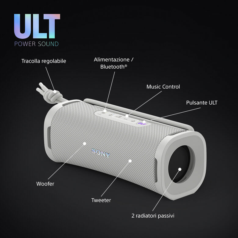 Sony SRS ULT10W Speaker portatile wireless Bluetooth con ULT POWER SOUND White