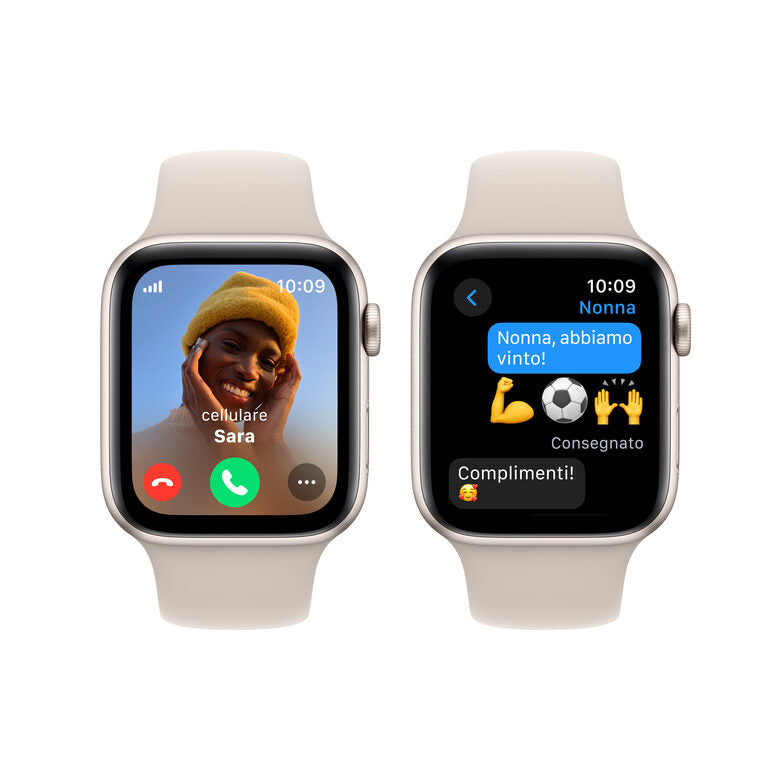 Apple Watch SE GPS + Cellular Cassa 44mm in Alluminio Galassia con Cinturino Sport Galassia - S/M