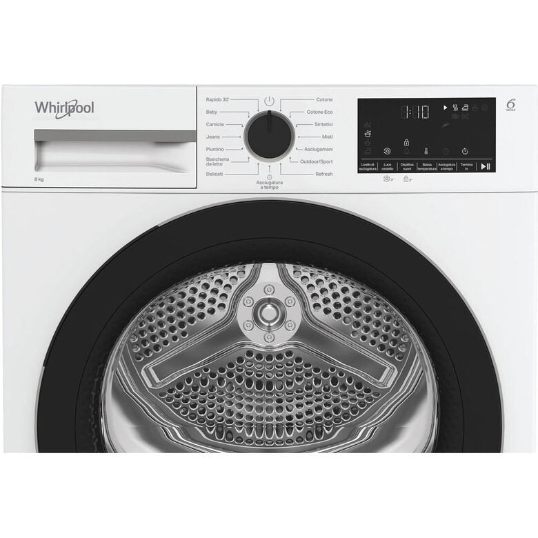 Whirlpool C WD 83M WBS IT, Capacità 8kg, classe D, colore White, Display digitale XL