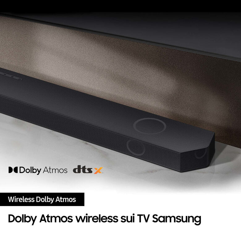 Samsung Soundbar HW-Q800C/ZF Serie Q, 11 speaker, Wireless Dolby Atmos, Audio a 5.1.2 canali, Q-Simphony, Compatibile con Alexa e Google Assistant, Black