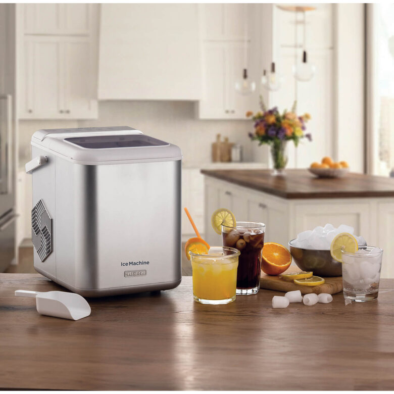Ariete 651 Ice Machine, Macchine per fare il ghiaccio, 9 cubetti di ghiaccio in 6 minuti, 1,4L, Cubetti grandi e piccoli, Funzione autopulizia