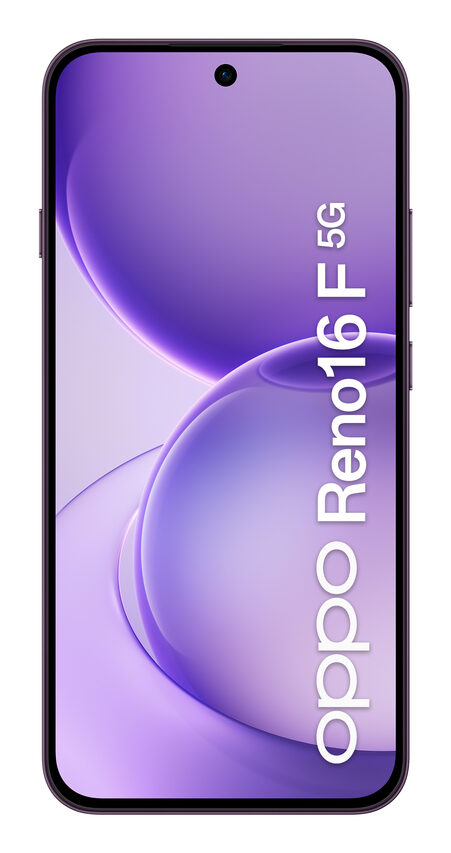OPPO Reno16 F 5G AI Smartphone, Tripla fotocamera 50+8+50MP, Selfie 50MP, Display 6.57” 120HZ AMOLED FHD+, 6500mAh, RAM 8GB(Esp2GB/4GB/8GB)+ROM 256GB [Versione Italia], Purple Black