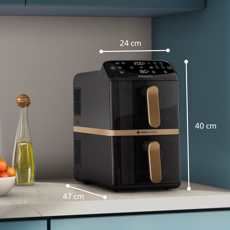 Philips 4000 series Airfryer Serie 4000 con doppio cestello verticale