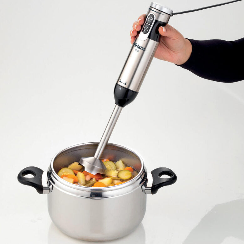 Ariete 898/1 4 Blades Multiprep 7in1, Frullatore a immersione, 7 funzioni, 1000W, 10 velocità + turbo, Capacità 2 L, Accessori inclusi, Silver