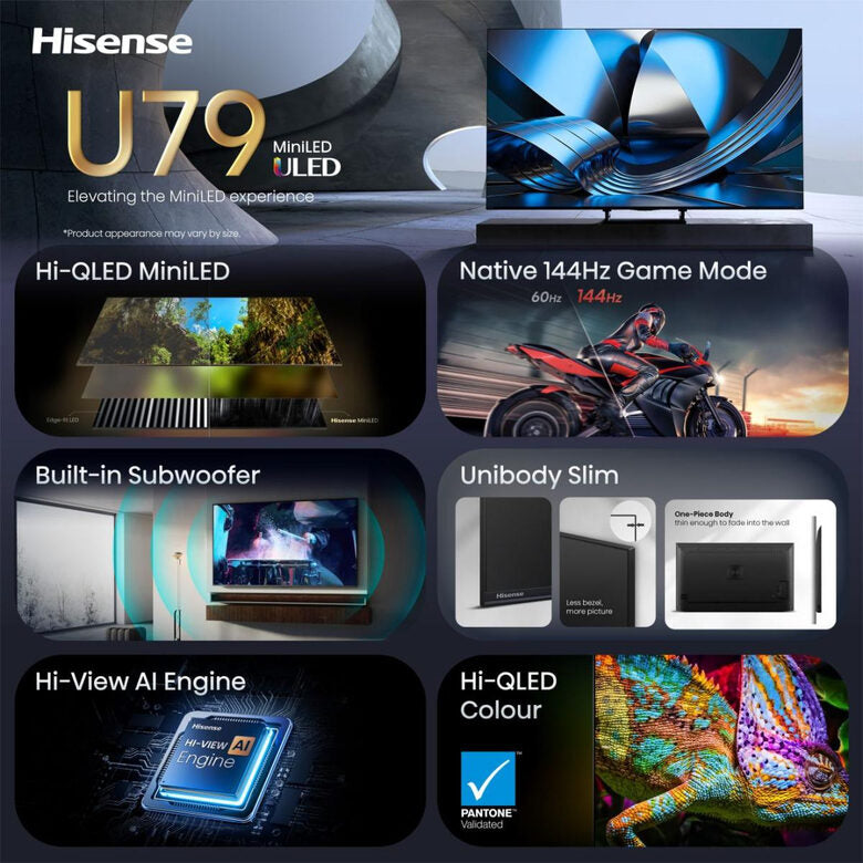 Hisense 85U79SE TV 2,16 m (85") 4K Ultra HD Smart TV Wi-Fi Nero