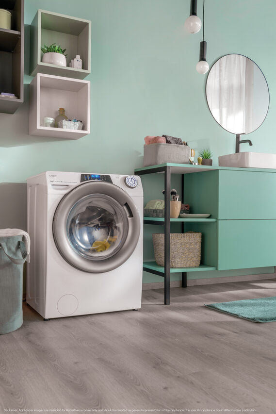 Candy 496BWMR9/1-S RapidÓ Pro RP Lavatrice Caricamento Frontale 9 Kg, 1400 Giri, Tecnologia Quick&Clean, Speed-Drive Inverter, Easy Iron Plus, Classe A, Bianco