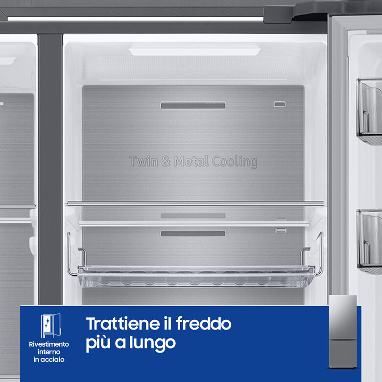 Samsung RB53DG706CS9 frigorifero con congelatore Libera installazione 538 L C Metallico, Stainless steel