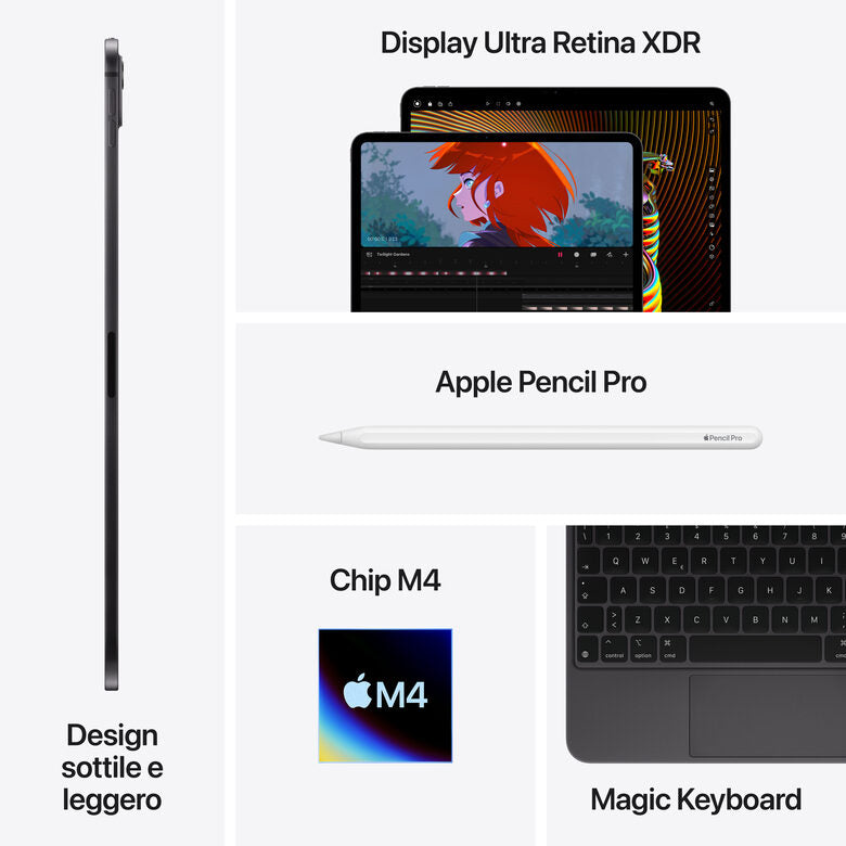 Apple iPad Pro 11'' Wi-Fi 1TB Standard glass - Nero Siderale