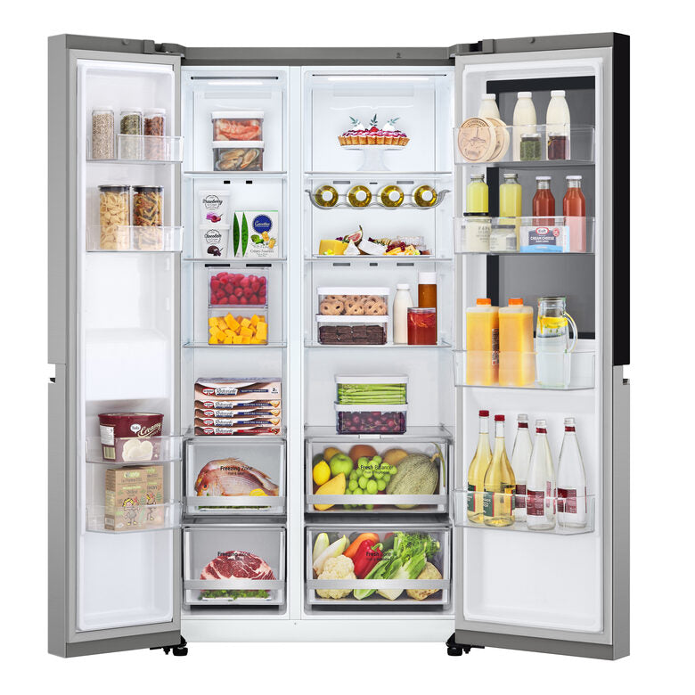 LG InstaView GSVV80PYLL frigorifero side-by-side Libera installazione 655 L E Argento