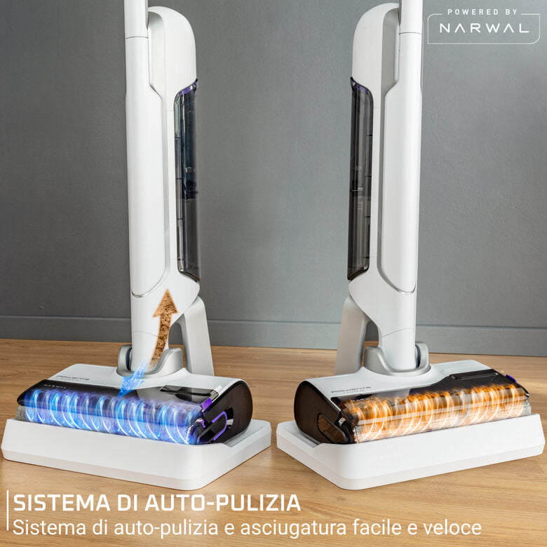 Rowenta X-Clean 10, Lavapavimenti Senza Fili, Autonomia 60’, Autopulizia e Asciugatura, Pulizia Completa in Una Passata, GZ7035