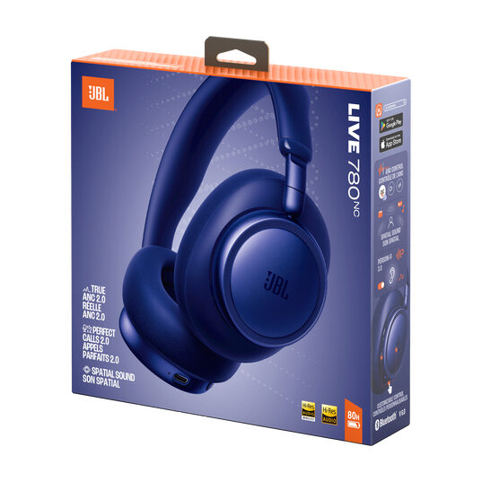 JBL Live 780NC Auricolare Con cavo e senza cavo A Padiglione Chiamate/Musica/Sport/Tutti i giorni Bluetooth Blu