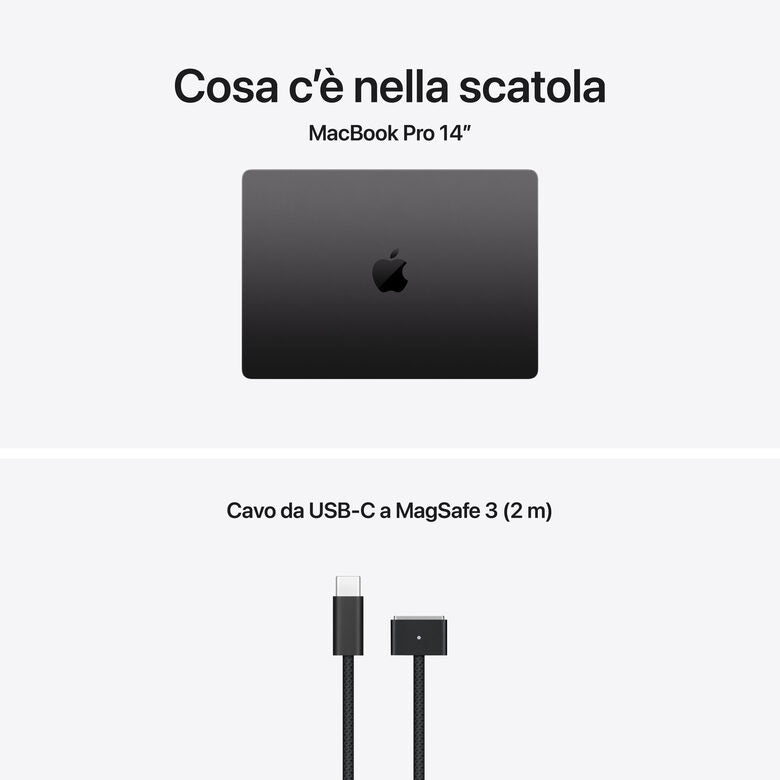 Apple MacBook Pro 14" M5 Pro chip 18‑core CPU 20‑core GPU, 24GB, 2TB SSD - Nero siderale