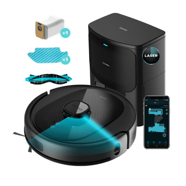 Cecotec Conga 8290 Immortal Ultra Power Home Genesis Robot aspirapolvere con navigazione laser e base autosvuotante