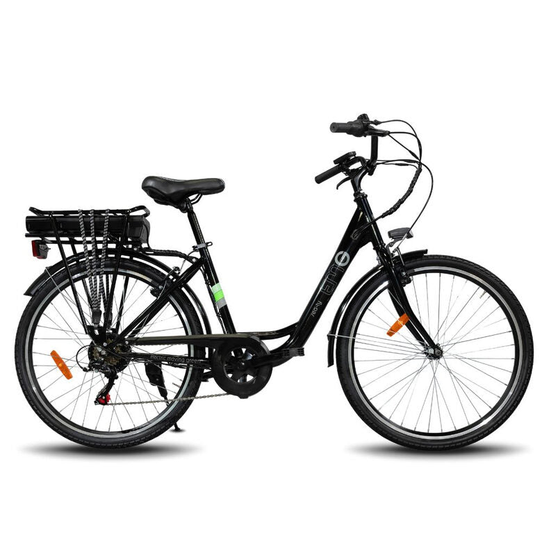 EMG Sea-TY 26CST01 Bicicletta Elettrica E-bike 26'' Batteria 36V 12.8ah 250W max 110kg Nero
