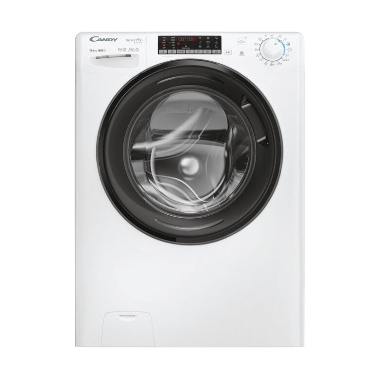 Candy CSOW61066TWMB6-S Lavasciuga A Libera Installazione 10 Kg, 1600 Giri, Smart Pro Inverter, Wi-Fi + Bluetooth, Snap&Wash, Classe D, Bianco