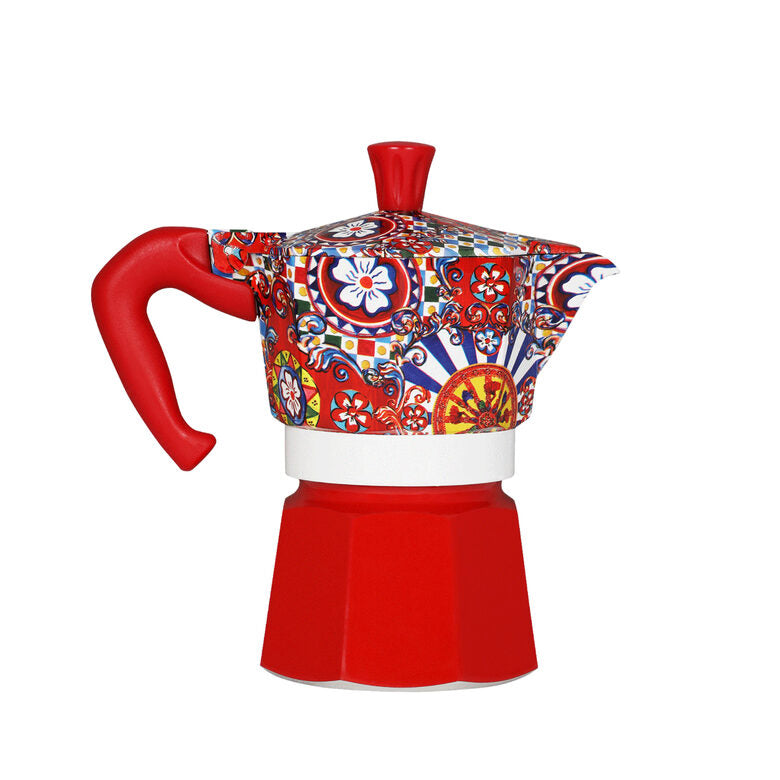 Bialetti Dolce&Gabbana Moka Express Blu, Rosso, Bianco