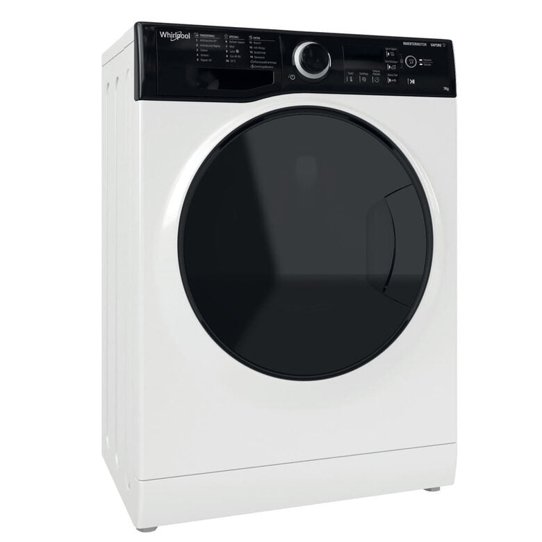 Whirlpool WSB 725 D IT Lavatrice Slim A Libera Installazione 7 Kg, 1200 Giri, Tecnologia 6° Senso, Igiene Vapore, Refresh Vapore, Classe B, Bianco