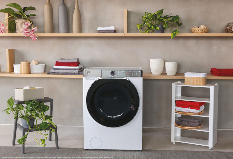 Hoover H5WPB610AMBC8-S H-WASH 550 Lavatrice A Libera Installazione 10 Kg, 1600 Giri, Power Care System, Auto Care, Steam Care Pro, Classe A, Bianco