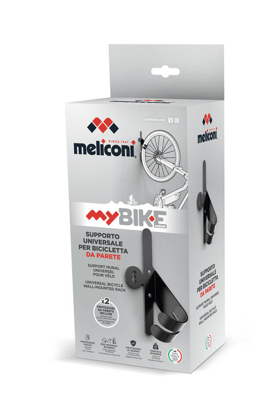 Meliconi 489002 supporto per bicicletta Portabiciclette da esterno Montabile a parete Nero