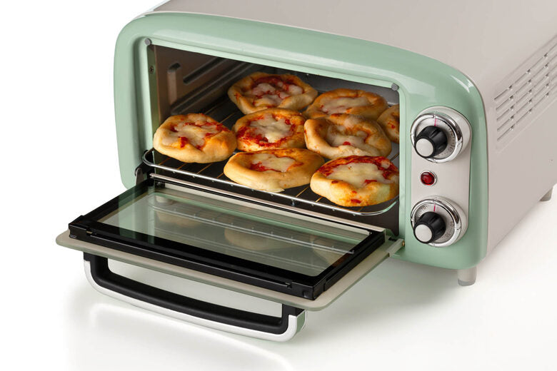 Ariete 3919 Forno Elettrico Vintage, 800W, Capacità 10L, Doppio vetro, Retrò, Verde