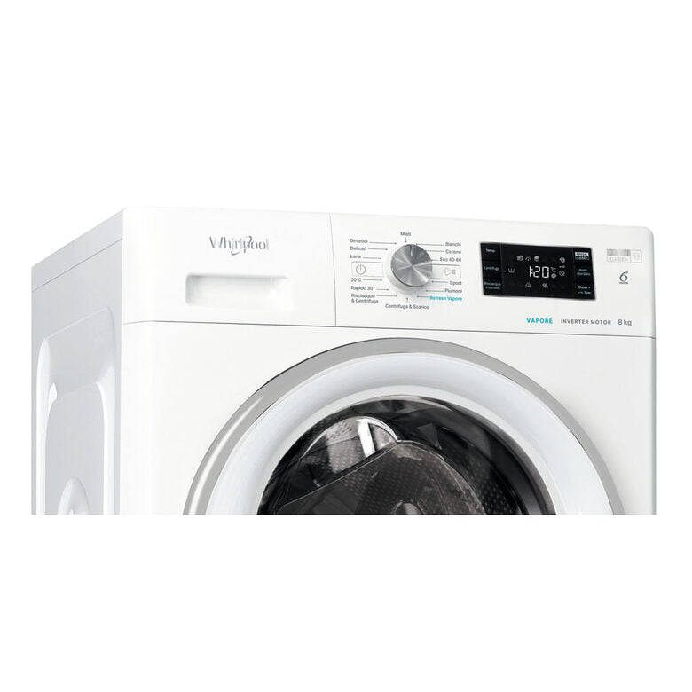 Whirlpool FFB 846 SV IT Lavatrice A Libera Installazione 8 Kg, 1400 Giri, Tecnologia 6° Senso, FreshCare, Classe A, Bianco