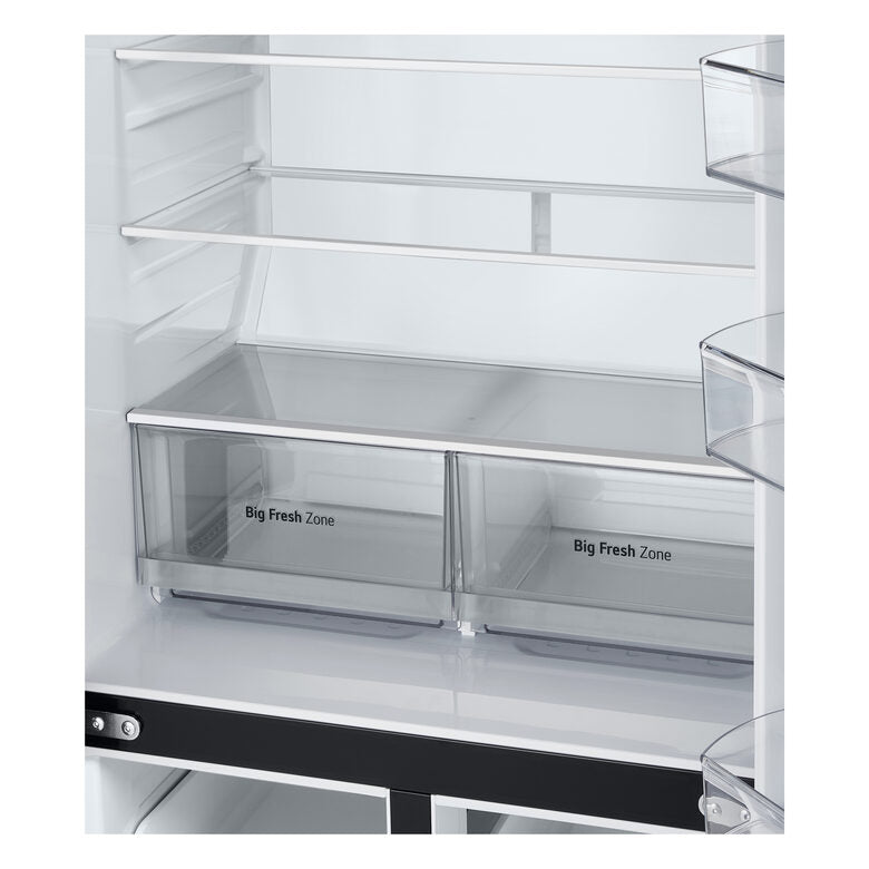 LG InstaView GMV860EPDE Frigorifero Multidoor Slim, Classe E, 530L, Wi-Fi, Linear Cooling, Essence Matte Black
