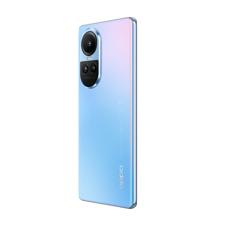 OPPO Reno Smartphone 5G, AI Tripla fotocamera 64+32+8MP, Selfie 32MP, Display 6.7" 120HZ AMOLED, 5000 mAh, RAM 8GB (Esp. fino 16GB) + ROM 256GB, [Versione Italia], Colore Ice Blue