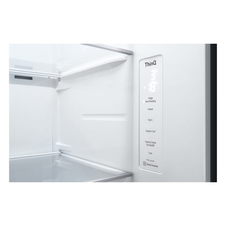 LG InstaView GSGV81PYLL Frigorifero Side-by-Side , Classe E, 635L, Wi-Fi, Senza allaccio, Door Cooling, Prime Silver