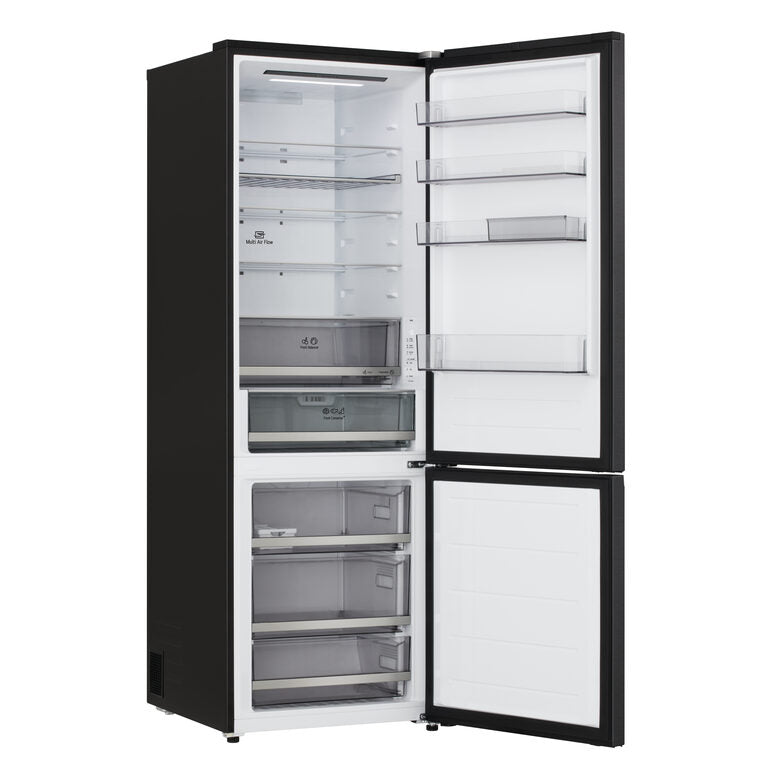 LG GBBW322CEV Frigorifero combinato 70cm, Classe C, 465L, Wi-Fi, Door Cooling, Fresh Converter & Balancer, Black Steel