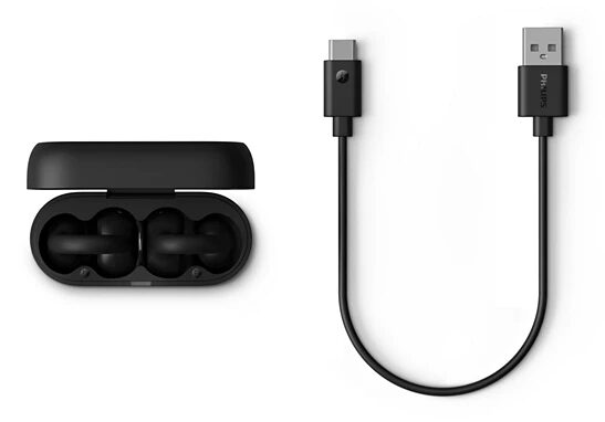Philips 2000 series TAQ2000BK Auricolare True Wireless Stereo (TWS) clip auricolare, A orecchio aperto Musica e Chiamate Bluetooth Nero