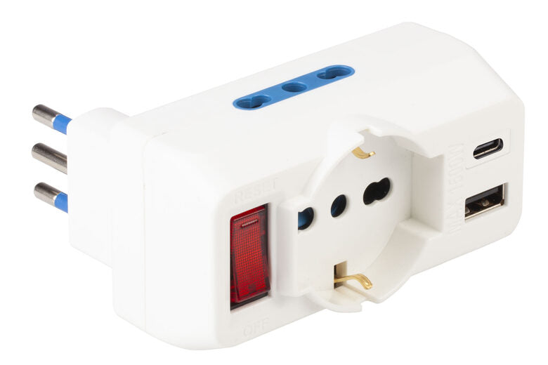 POLYPOOL PP2389 adattatore per presa di corrente Tipo L (IT) Bianco